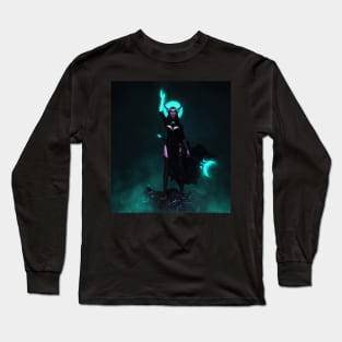 Necromancer Witch Elf Girl Long Sleeve T-Shirt